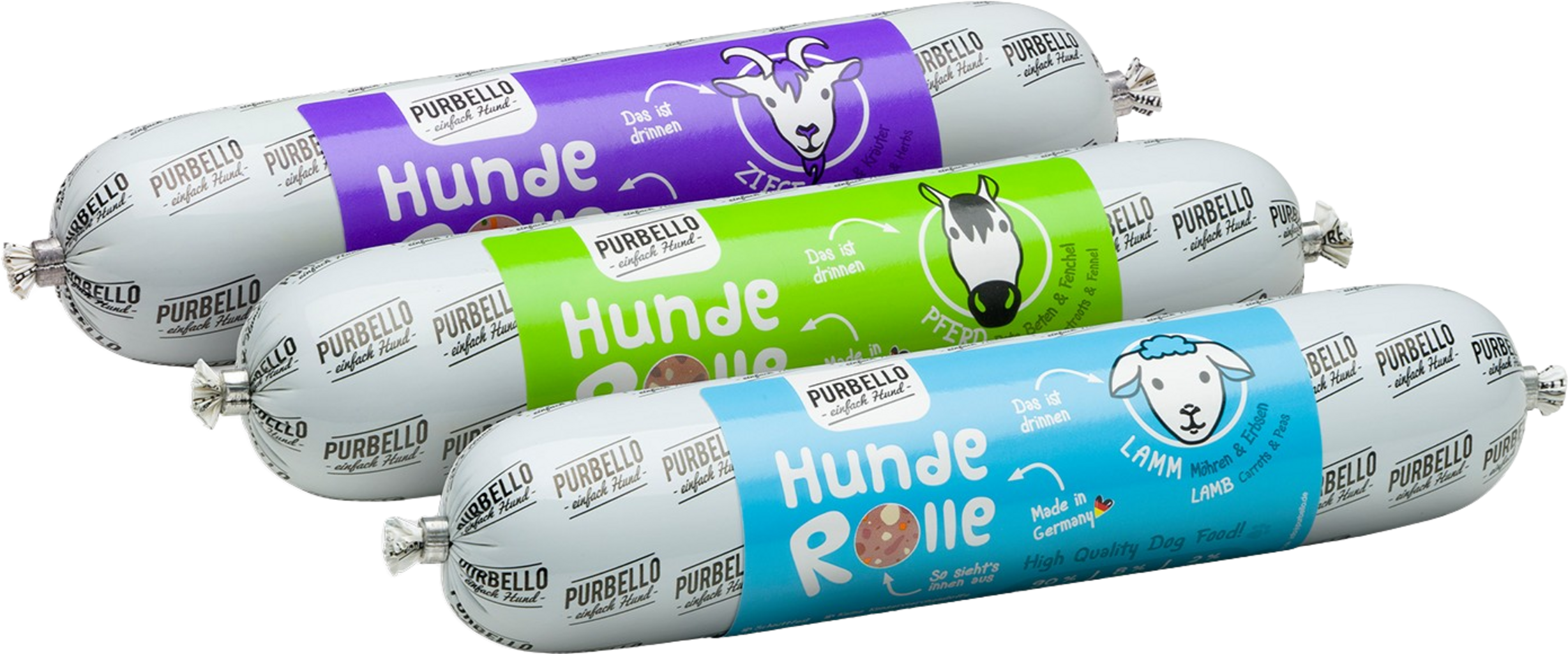 Hundewurst Megapack I 8x400g Pferd/Ziege/Lamm