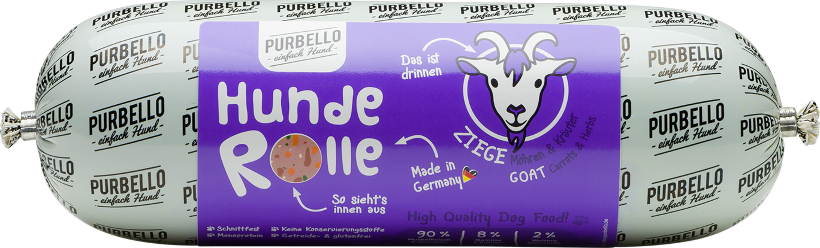 Purbello Hundewurst Ziege - 800 g