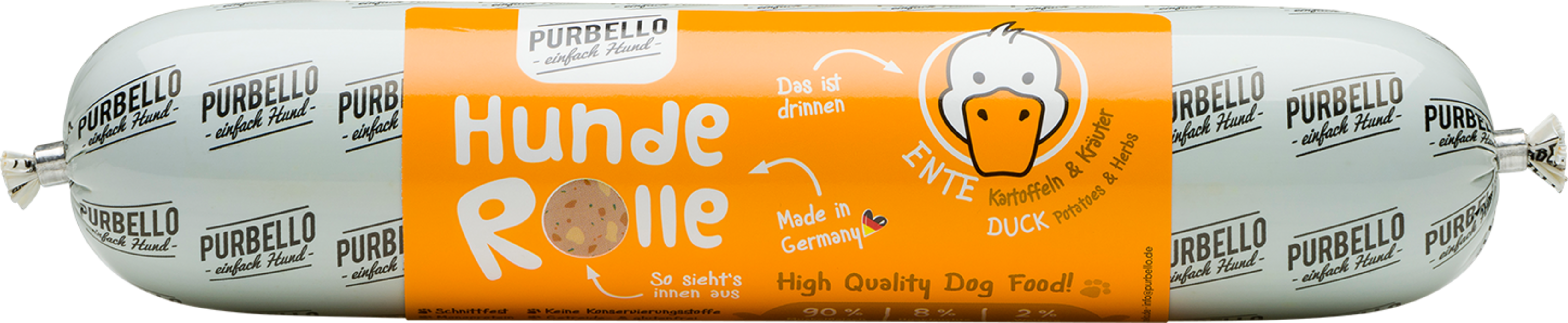Purbello Hundewurst Ente - 400 g