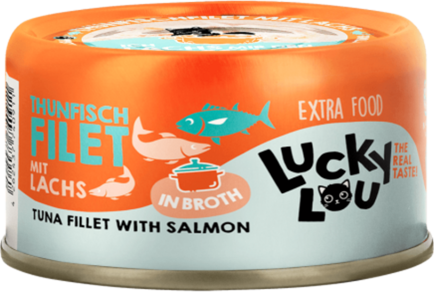 Lucky Lou Extra Food Thunfisch & Lachs in Broth - 70 g