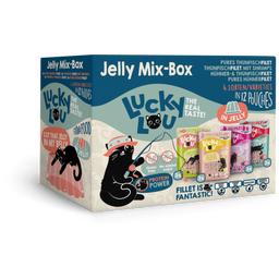 Lucky Lou Extra Food Pouch Jelly-Mix-Box 12x70g - 840 g