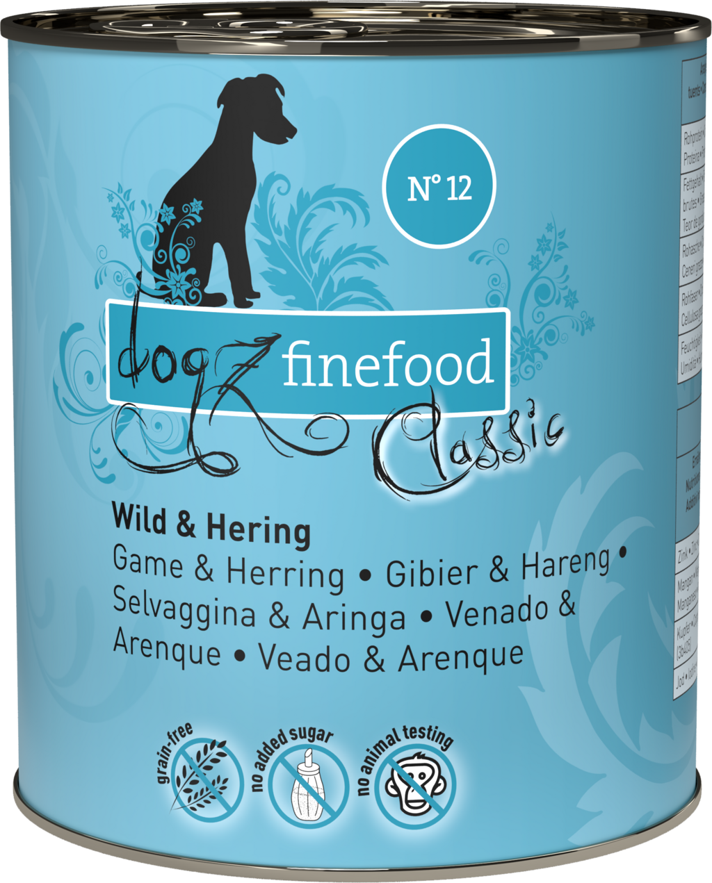 dogz finefood Classic No. 12 Wild und Hering - 800 g