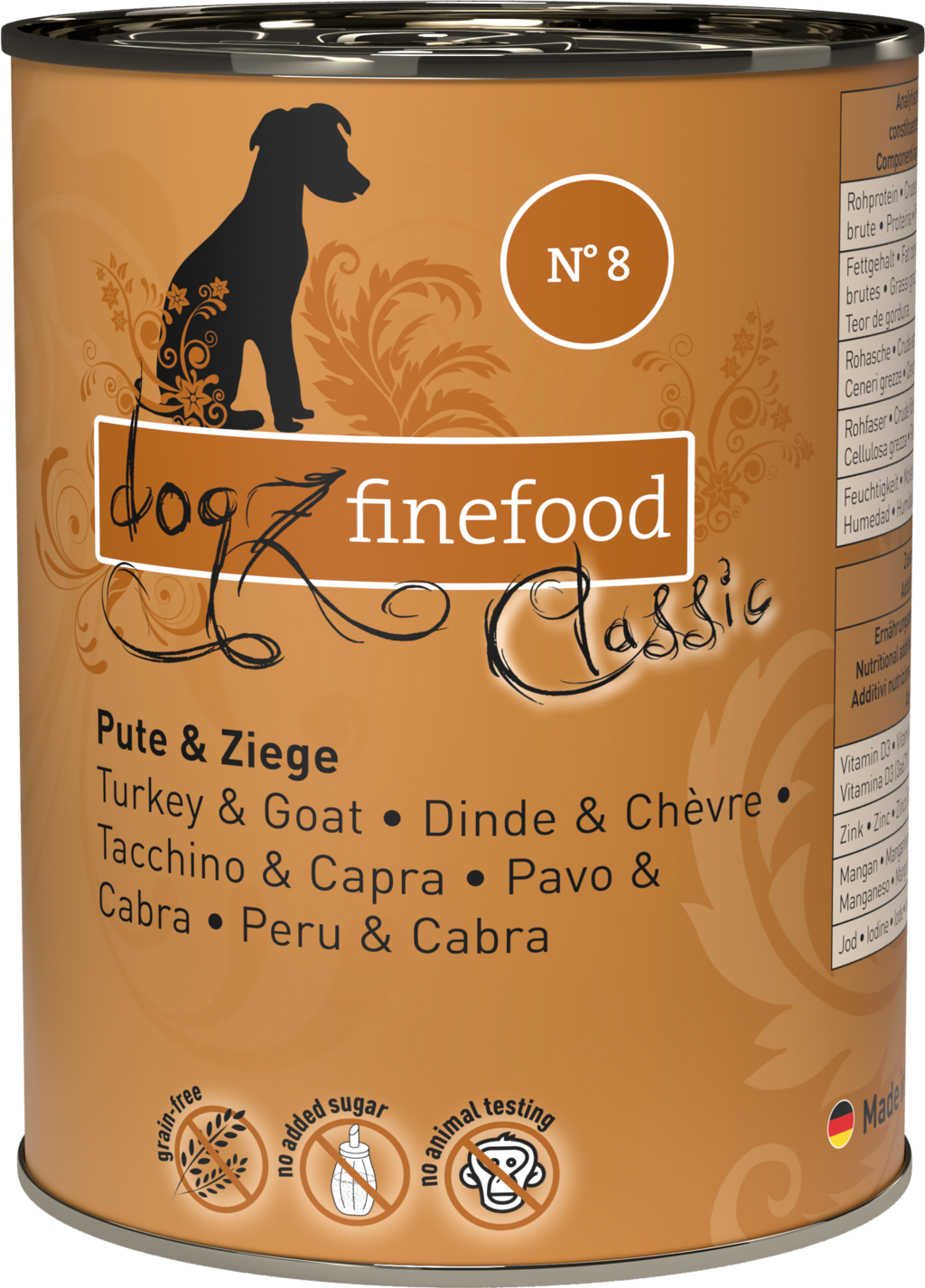 dogz finefood Classic No. 08 Pute und Ziege - 400 g