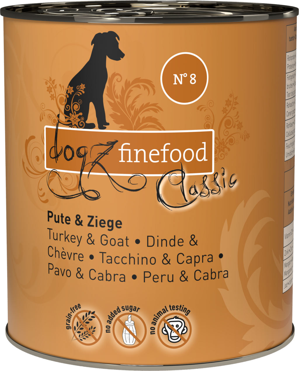 dogz finefood Classic No. 08 Pute und Ziege - 800 g