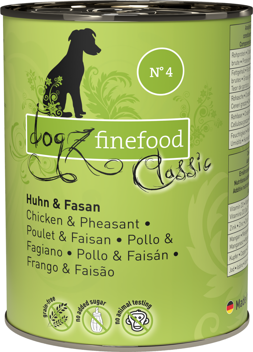 dogz finefood Classic No. 04 Huhn und Fasan - 400 g