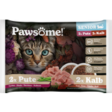 Pawsome! Senior Kalb und Pute Mixpack 4 x 85 g