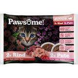 Pawsome! Junior Rind und Pute Mixpack 4 x 85 g