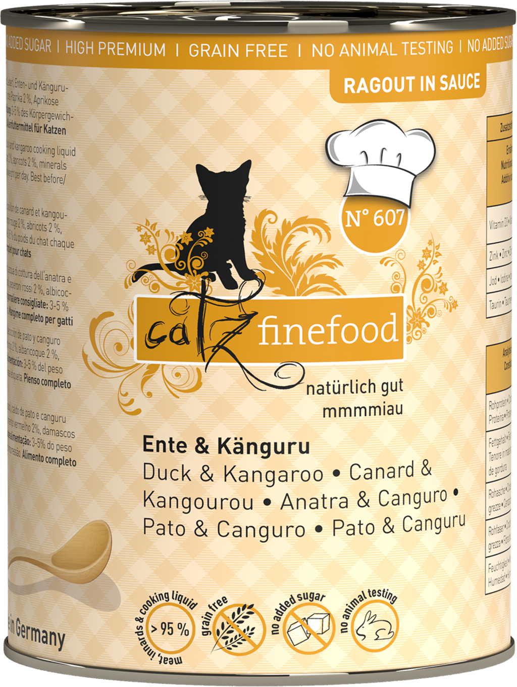 catz finefood Ragout No. 607 Ente und Känguru - 380 g
