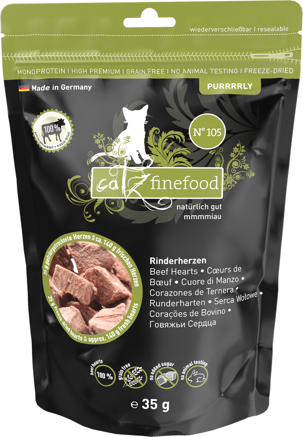 catz finefood Purrrrly No.105 Rinderherz