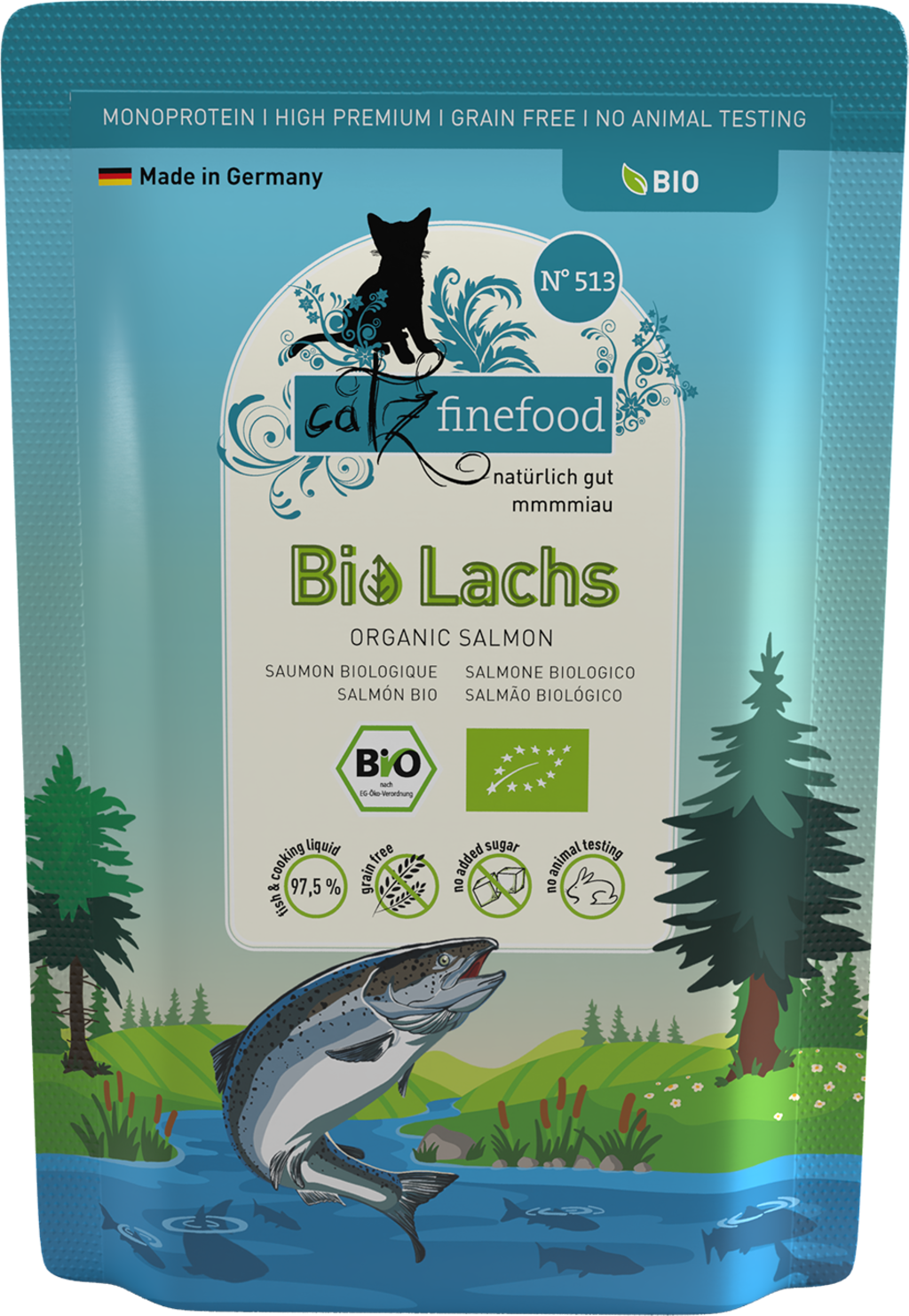 catz finefood Bio No.513 Lachs Pouch
