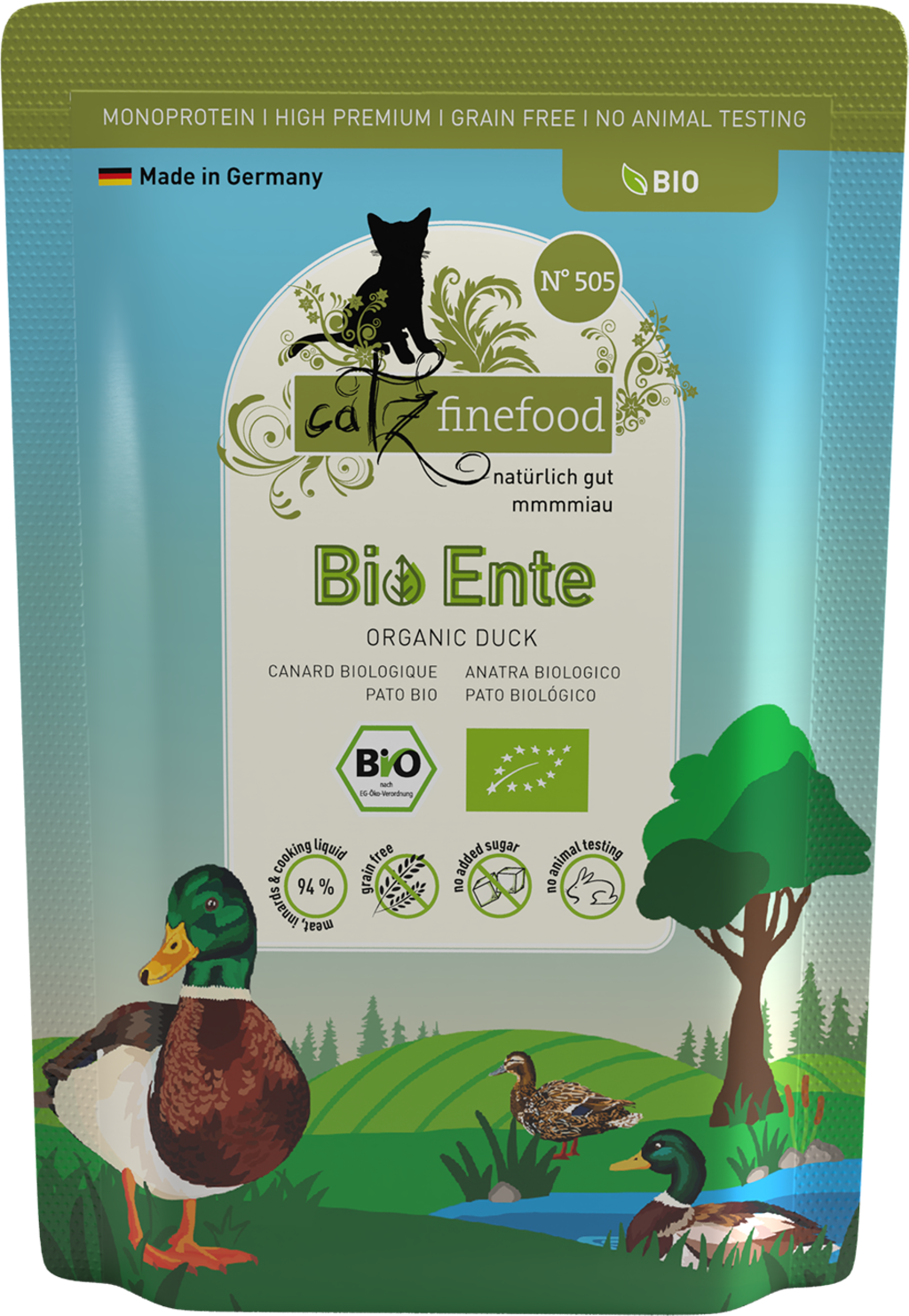 catz finefood Bio No.505 Ente Pouch