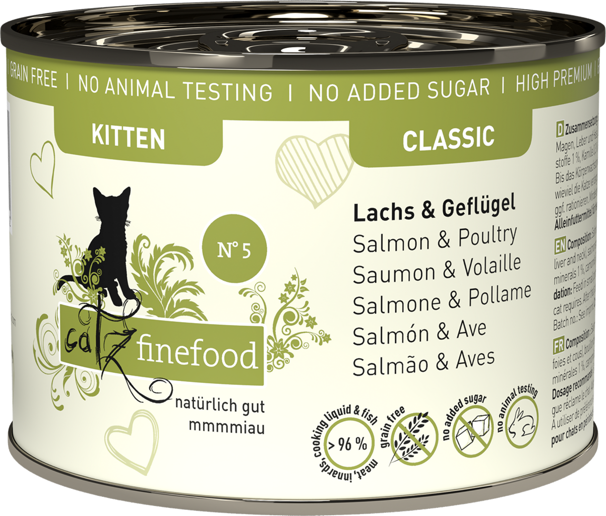 catz finefood Classic Kitten No.05 Lachs und Geflügel - 200 g