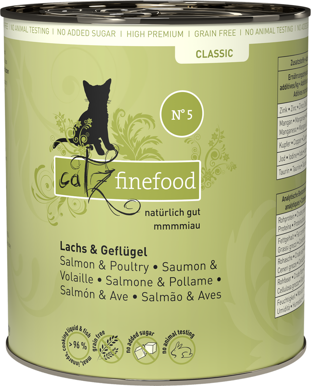 catz finefood Classic No. 05 Lachs und Geflügel - 800 g