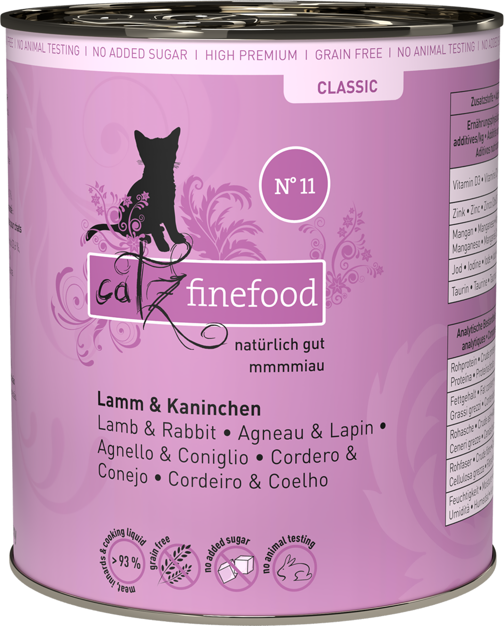 catz finefood Classic No. 11 Lamm und Kaninchen - 800 g