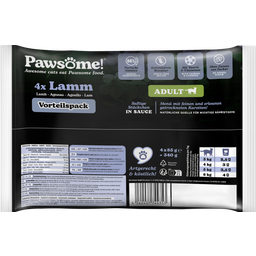 Pawsome! Adult Agnello - 4 x 85 g