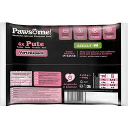 Pawsome! Adult Tacchino - 4 x 85 g