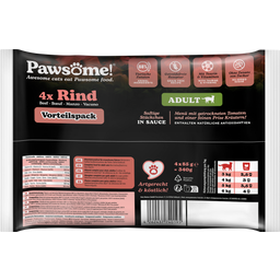 Pawsome! Adult Manzo - 4 x 85 g