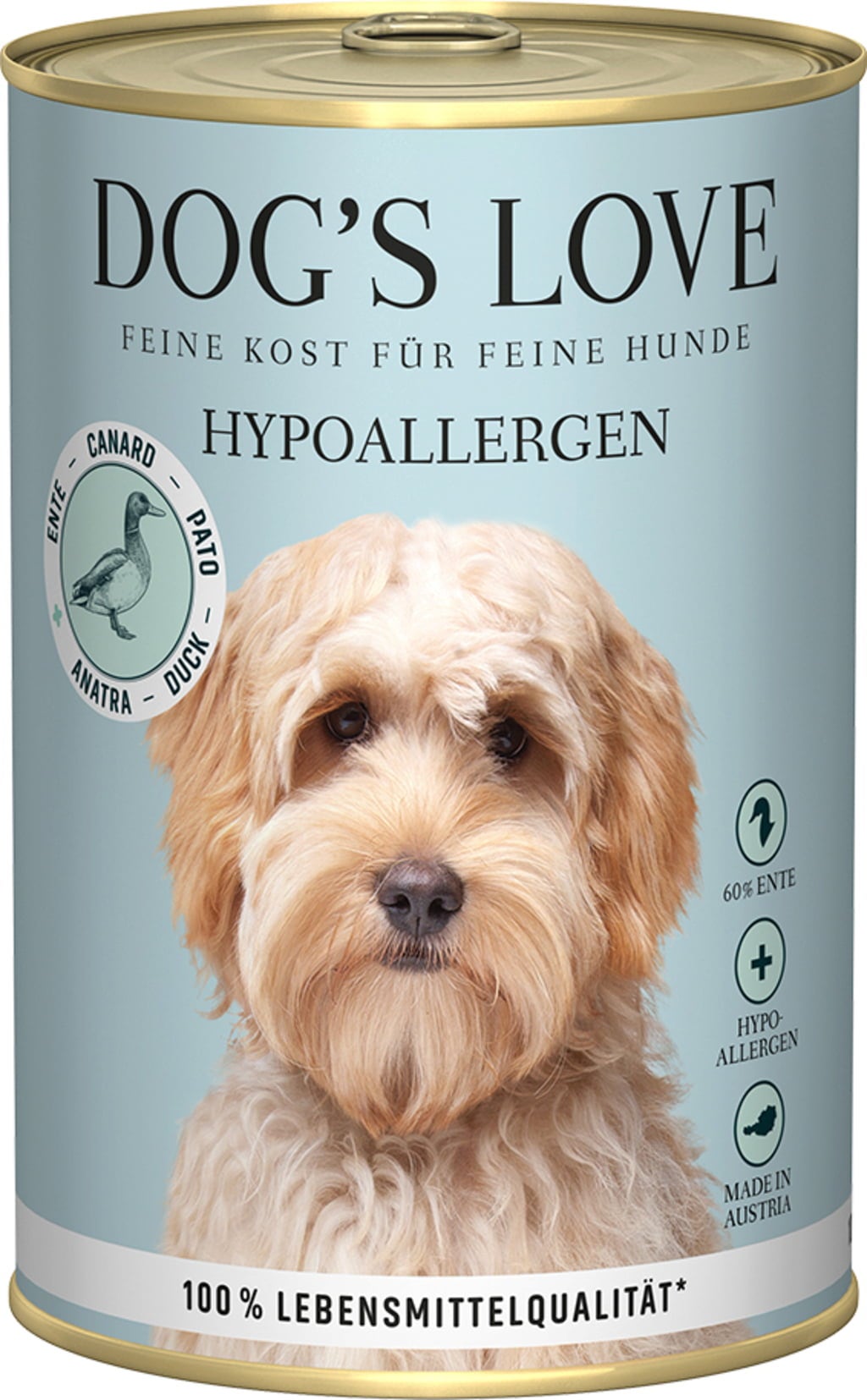 DOG'S LOVE Hypoallergen Ente , 400 g - 1 Stk