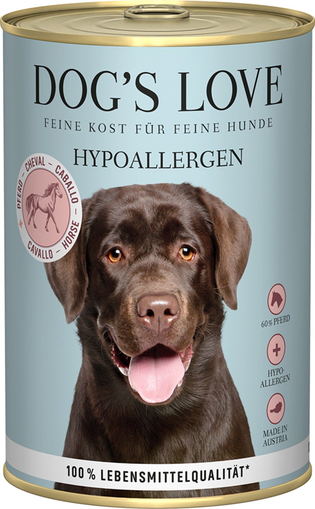 DOG'S LOVE Hypoallergen Pferd , 400 g