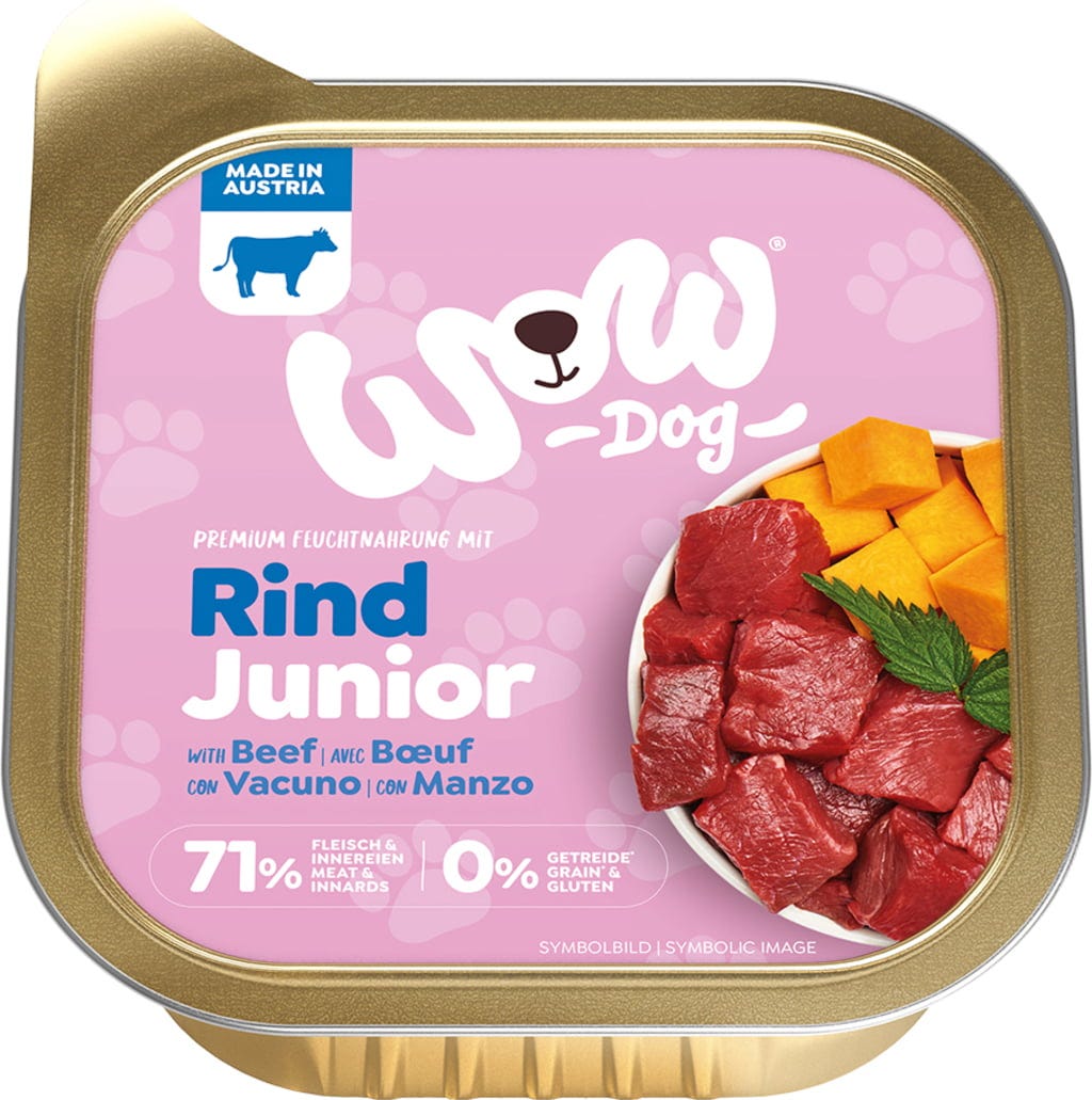 WOW JUNIOR mit Rind, Kürbis + Brennnessel - 150 g