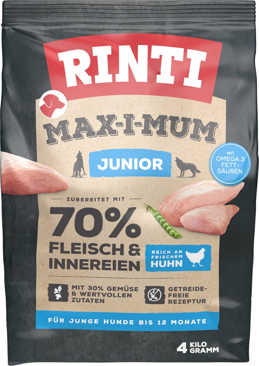 Rinti Max-i-mum grainfree 4kg - Junior Huhn