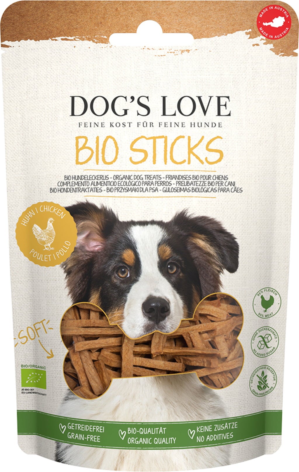 DOG'S LOVE Soft Sticks BIO Huhn