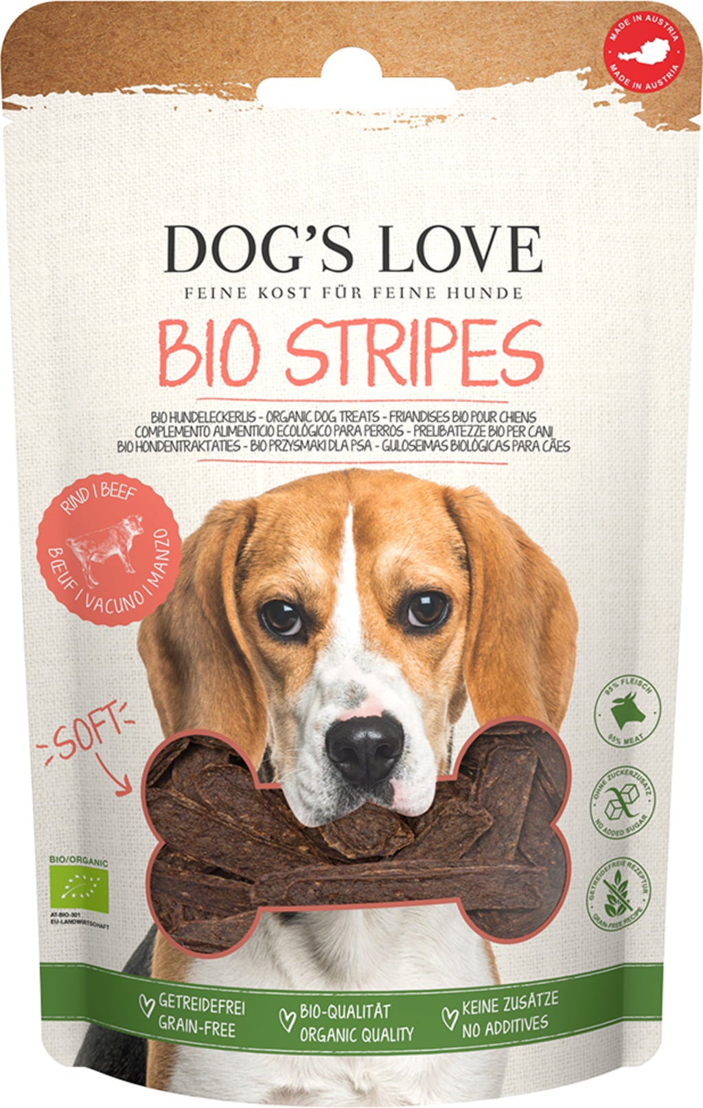 DOG'S LOVE Soft Stripes BIO Rind