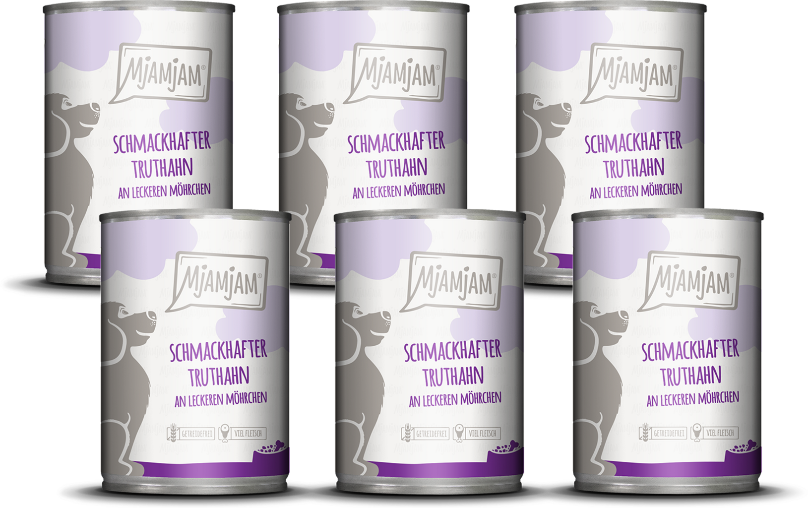 Mjamjam Truthahn und Karotte - 6 x 400g
