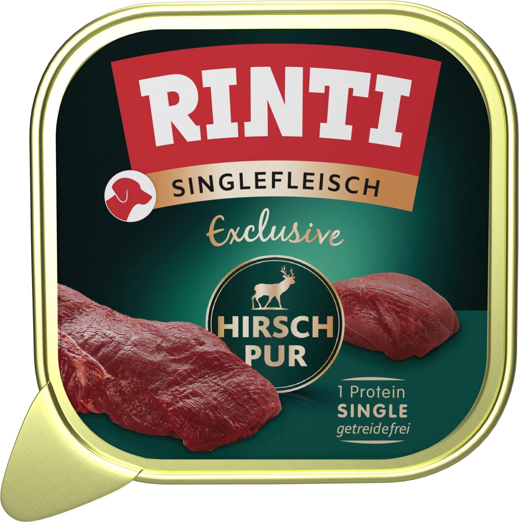 Rinti Singlefleisch Exclusive 150g Schale - Hirsch Pur