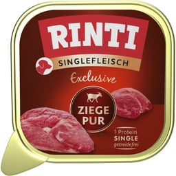 Rinti Singlefleisch Exclusive 150g Schale - Ziege Pur