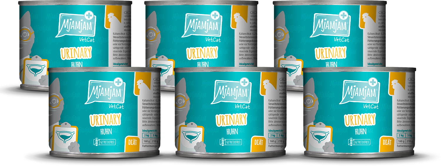 Mjamjam Urinary Huhn - 6 x 200 g