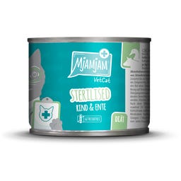 Mačja hrana Sterilized - govedina in raca - 200 g