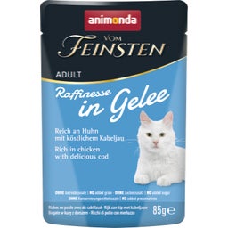 Vom Feinsten Adult Raffinesse Gelee Huhn und Kabeljau - 85 g