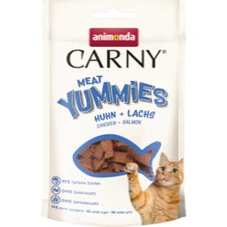 Mačji priboljški Carny Meat Yummies - piščanec in losos - 50 g