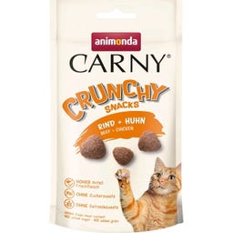 Mačji priboljški Carny crunchy Snacks - govedina in piščanec - 50 g