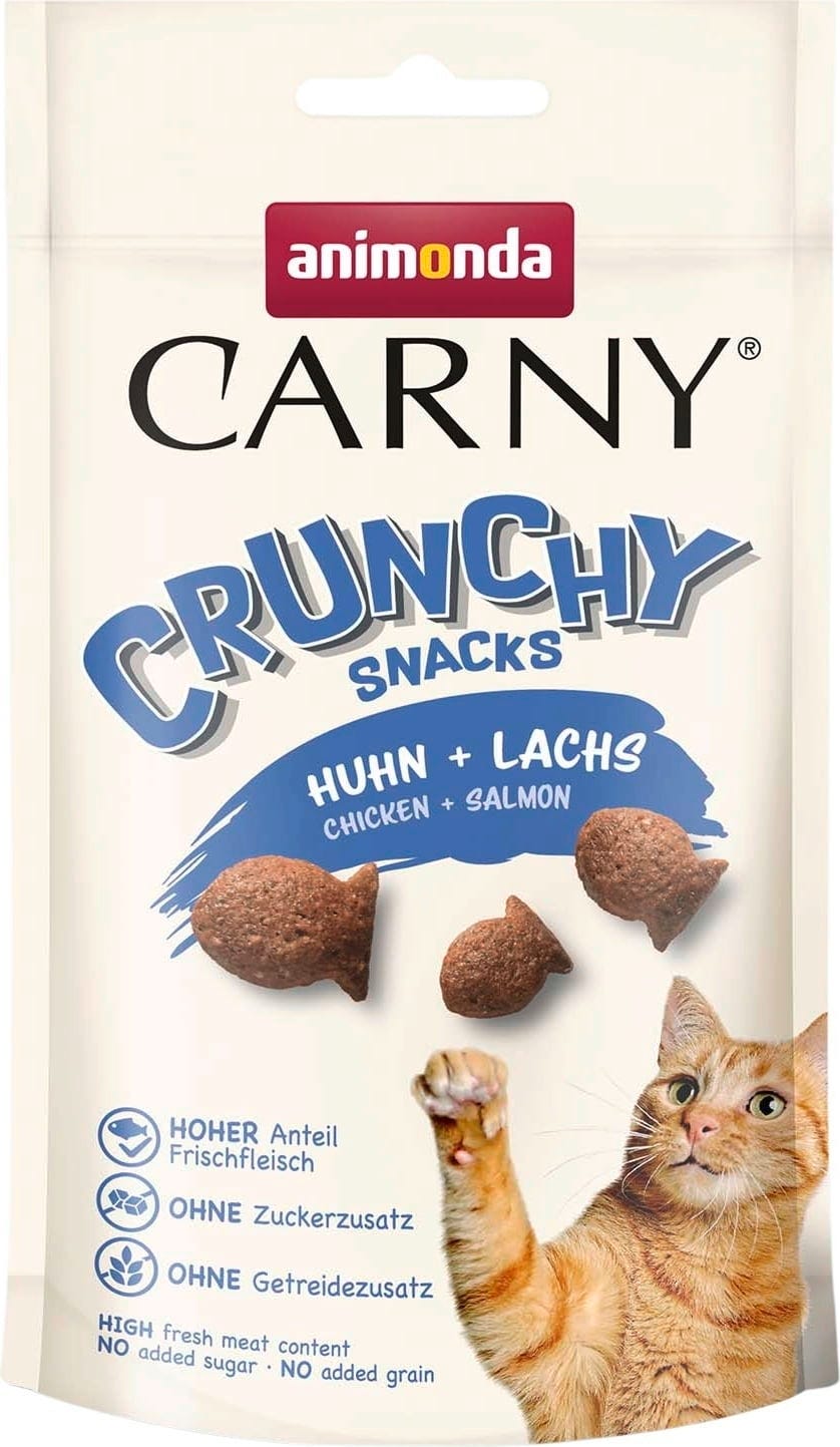 Animonda Carny crunchy Snacks Huhn und Lachs - 50 g
