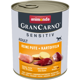 Mokra pasja hrana GranCarno Adult - Sensitiv, 800g - Čisti puran in krompir
