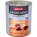 GranCarno Adult - Sensitiv - Lattina da 800 g - Puro Pollo e Riso