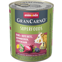 GranCarno Adult Superfoods - Lattina da 800 g - Manzo e Barbabietola