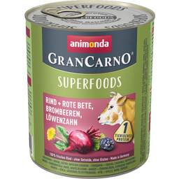 GranCarno Adult Superfoods - Lattina da 800 g - Manzo e Barbabietola