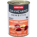Animonda GranCarno Adult Sensitiv 400g - Tiszta csirke és burgonya