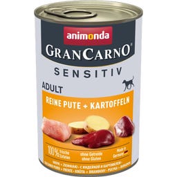 GranCarno Adult - Sensitiv - Lattina da 400 g - Puro Tacchino e Patate