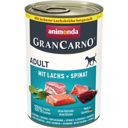 GranCarno Adulte - Saumon aux Epinards en Boîte - 400 g