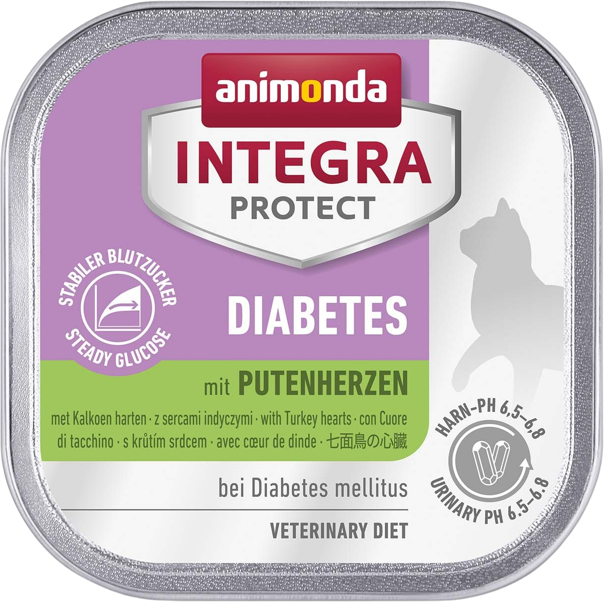 Animonda Integra Protect Adult Diabetes Schale 100g - Putenherzen