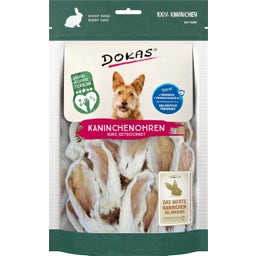 Dokas Kaninchenohren mit Fell kurz - 100 g