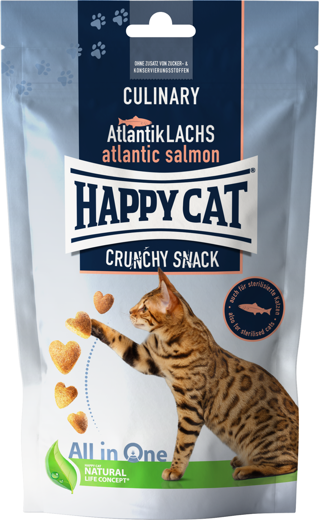 Happy Cat Crunchy Snack Atlantik Lachs