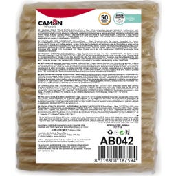 Camon Rouleaux à Mâcher en Peau de Bœuf - 50 pièces de *6/7 mm x 12,5 cm