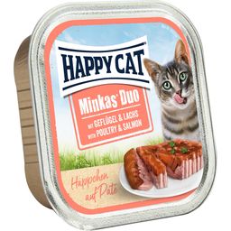 Happy Cat Minkas DuoPaté Geflügel und Lachs - 100 g