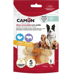Camon Rinderkauknochen mit Huhn - 5 Stk. á 5 cm
