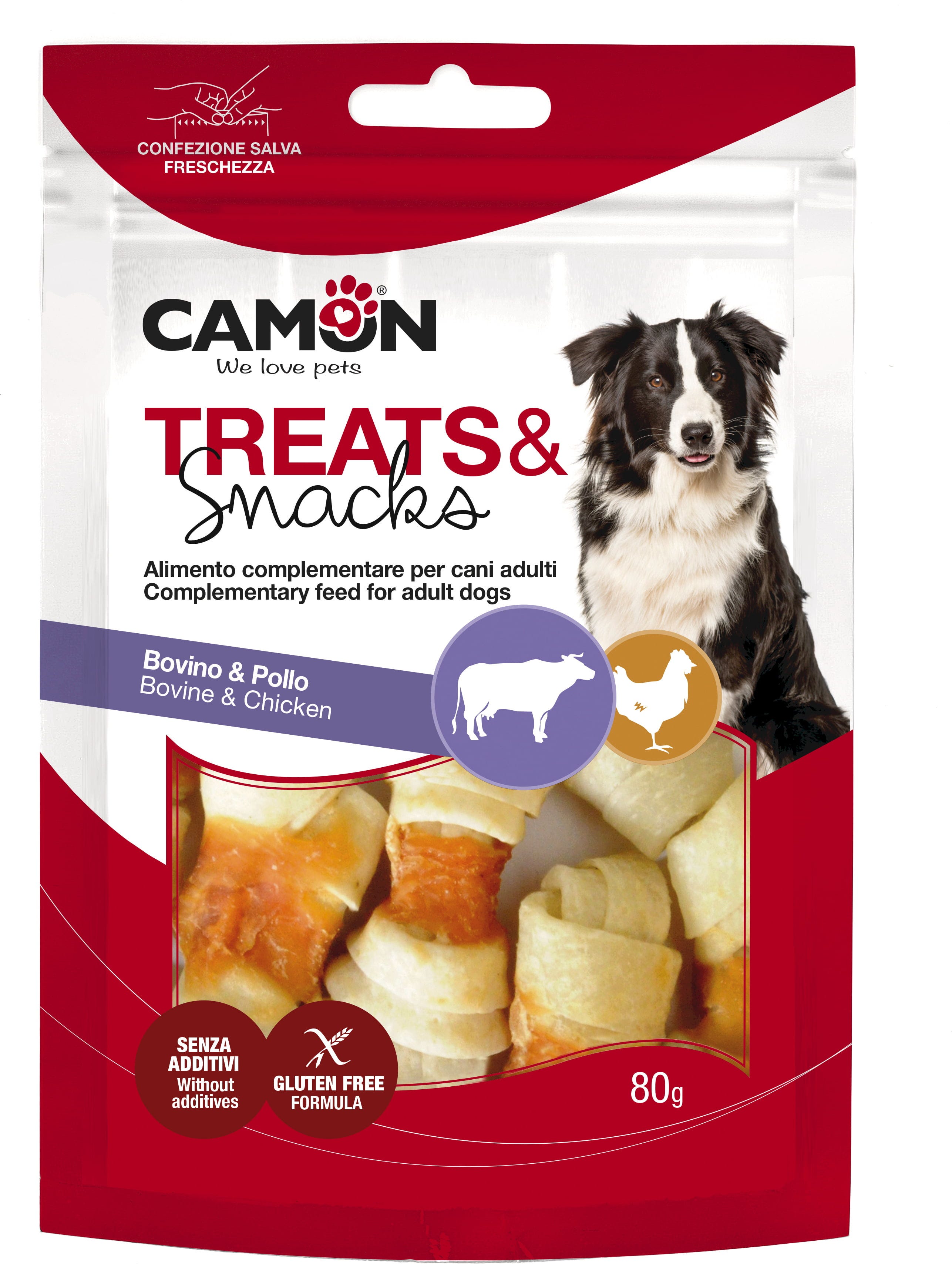 Camon Rinderkauknochen mit Huhn - 80 g